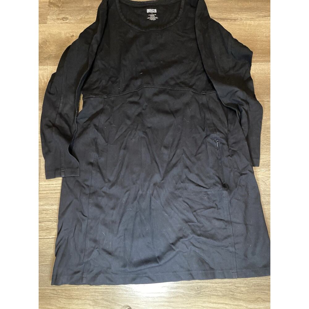 Duluth Trading Co Dress Womens Large Black Long Sleeve Stretch Pocket
